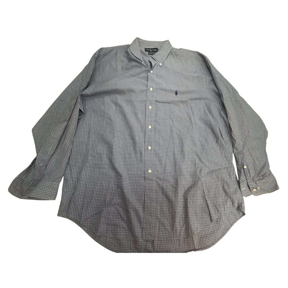 Ralph Lauren check dress shirt Men's size 17.5 - 34/35‎ purple